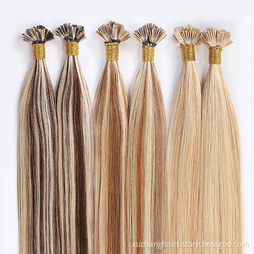 Wholesale Pre Bonded Keratin Hair Extensions Virgin 100% Human Hair Flat Tip Remy Hair Braids Extension Machine